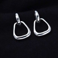 wholesale 925 Silver Cross-Border U-Shaped Ear Clasp Earrings for Women, Ins Stylish, Versatile, and Unique Small Fashion Accessories-xb1270-white gold