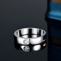 S925 Silver Moissanite Men's Ring, European and American Straight Row Male Ring for Cross-border-0-1