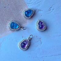 wholesale S925 Sterling Silver Inlaid Natural Aquamarine Amethyst Calabash Accessory DIY Bracelet Necklace Pendant Spacer Bead Crystal-An amethyst gourd pendant