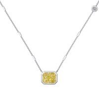 wholesale S925 Sterling Silver Oval-Shaped Shuimo Jade Square 8A Zircon Heart Flower Marquise Pendant Necklace for Women-White Gold Diamond DY190903-SW-YE 925 Silver