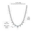 wholesale S925 silver plated with 18k gold new luxury ladies' dinner necklace fully set with moissanite, versatile layering chain-0-5