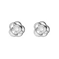 wholesale S925 Silver Nalan Forest-style Minimalist Elegant Openwork Rose Earrings for Women, Unique Spiral Ear Jewelry G9504-0-4