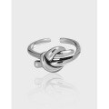 wholesale S925 Sterling Silver Korean Version 2187 Thai Silver Knot Ring Ins Vintage Distressed Rope Knot Ring for Women-0-0