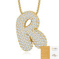 925 Silver Gold-Plated Letter Pendant Choker Necklace for Women-0-47