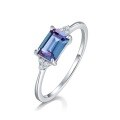 wholesale 925 Silver New Fashion Simple Alexandrite Ring Ins Style High-end Feel Women's Source Factory-0-4