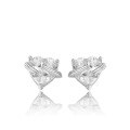 wholesale S925 Sterling Silver Extra Large Heart Zircon Ear Studs Fresh Sweet Luxury Ear Accessories Cross-border New Jewelry Wholesale-0-3