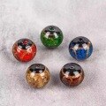 wholesale Metal material five-color mixed red, blue, yellow, white, and brown incense ash glaze bracelet DIY crystal collectible accessory components-0-1