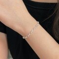 wholesale S925 Sterling Silver Irregular Geometric Bracelet for Women, Small and Niche, Light Luxury, Unique, High-End, Minimalist, INS Style Hand Accessory-0-2