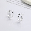 wholesale S925 Sterling Silver European and American Cross-Border Hollow Circle Ear Clasps, Sleep-Friendly Removable Versatile Commuter Earrings-0-0