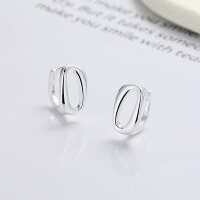 wholesale S925 Sterling Silver European and American Cross-Border Hollow Circle Ear Clasps, Sleep-Friendly Removable Versatile Commuter Earrings-YHR329/approx. 2g 925 silver