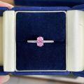 wholesale S925 Sterling Silver 1ct Oval Purple Diamond Paraiba Pigeon Egg Ring for Women Factory Direct Wholesale-0-11