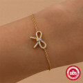 wholesale 925 Sterling Silver New Bow Zircon Bracelet,Ins。-0-1
