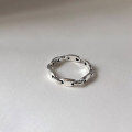 wholesale 925 Silver Tide Xiao Bai Korean-style Ring Light Luxury Niche Design Sense Open Mouth Ins Style Fashion Minimalist Band-0-3