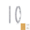 wholesale S925 Sterling Silver Borderless Light Earrings Moissanite New Style Hoop Earrings Hot Sale on Temu Amazon Wholesale Jewelry-0-6