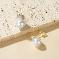 S925 Sterling Silver Light Bulb Freshwater Pearl Earrings-0-2