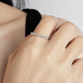 925 Silver Moissanite Ring Women's Seven-Star Row Jewelry-0-3
