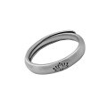 wholesale 925 Sterling Silver Small Lotus Flower Ring for Women, Adjustable Opening, Vintage Minimalist National Trend Plain Satin Finish Index Finger Artistic Pinky Ring Band-0-4