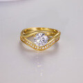 wholesale S925 Sterling Silver Inlaid with Round Moissanite Vintage High-End Combination Ring Set-0-1