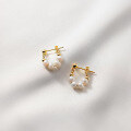 wholesale S925 Sterling Silver Pearl U-shaped Ear Clasp Retro Luxury High-end Sense Simple and Versatile Earrings for Women M00078-0-3