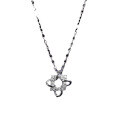 925 Silver Pendant with 1-Carat Moissanite, Classic Four-Prong Necklace for Women-0-2