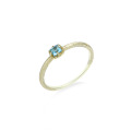 wholesale S925 silver Japanese-style light jewelry minimalist London blue topaz sand-textured stacking ring for women-0-1