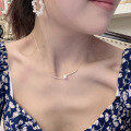 wholesale S925 Sterling Silver Pearl Necklace with Unique Design Beaded Pearl Collarbone Chain Minimalist Luxury Ins Style-0-2