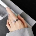wholesale S925 Sterling Silver Trendy Goodlucky Ring for Women, Unique Niche Design Disco Ring, Internet Celebrity Ins Style-0-3