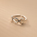 wholesale S925 silver Nalan oval brushed glossy ring for women, Korean minimalist style elegant jewelry J8796-0-2