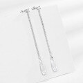 wholesale S925 Sterling Silver Korean-style Water Drop Earrings for Women, Small and Unique Design Long Tassel Earrings, Douyin Viral Ear Wholesale-0-3
