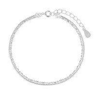 wholesale S925 Sterling Silver 276 Snake Bone Link Buckle Bracelet for Women, Minimalist Style, Small and Unique, Ins Aesthetic, Double-Layer Engraved Chain-Silver 925 silver