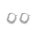 wholesale S925 Sterling Silver EA627 Korean Version Ins Minimalist Niche Design Versatile Asymmetric U-Shaped Ear Clasp for Women-0-5