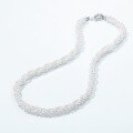 wholesale Metal material new luxury niche double-layer necklace fashion trendy high-end sense twist pearl chain necklace wholesale customization-0-1