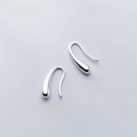 wholesale S925 Sterling Silver Maker's Water Drop Earrings for Women, Summer New Trendy Hook Earrings, Minimalist Studs, Niche Ins-style Jewelry-Teardrop Ear Hook>925 Silver