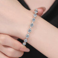 S925 Sterling Silver Cross-Border Moissanite Pig Nose Starry Hollow Bracelet Wholesale-0-2