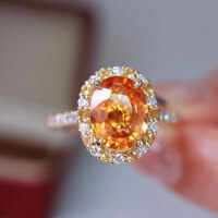 wholesale S925 Sterling Silver Red Elk Ring with Vintage Colored Gemstones, French Luxury Style Statement Ring, Adjustable Tail Ring for Women-BZ0053-Gold US size 6