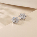 wholesale S925 Silver Small Niche European and American Fringe Brand Earrings Wholesale Pure Honeycomb Ear Studs-0-3