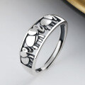 wholesale S925 Sterling Silver Retro Creative Mascot Elephant Thai Silver Ring Ethnic Style Versatile Trendy Index Finger Ring for Women-0-1