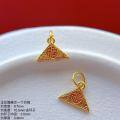 wholesale S925 ancient method gold-plated silver enamel with "Peace Joy Prosperity" ingot, "Wealth Blessing" character, and "Great Luck Great Profit" pendant drop charm-0-7