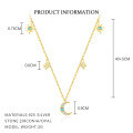 wholesale S925 Sterling Silver Fashion Star Moon Zircon Earrings Women Octagram Light Luxury Style Simple European American Ear Accessories-0-5