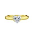 wholesale S925 Silver European and American New Style 6*6 Heart-shaped Ring with 50-Point High-Carbon Diamond, Perfect for the Romantic at Heart-0-4
