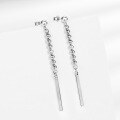 wholesale S925 Sterling Silver New Long Tassel Ear Studs for Women, Versatile Small Design, Earring for Healing Piercings, Minimalist Earrings Wholesale-0-3