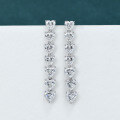 wholesale S925 Metal New Style 1ct Heart 55*55 White High Carbon Diamond Stud Earrings Simple and Versatile-0-3