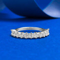 wholesale S925 silver jewelry daily fashion personality princess square diamond stack ring cross-border AliExpress-0-5