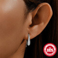 wholesale S925 Sterling Silver Rhinestone Teardrop Ear Climber Ear Cuff, an elegant and trendy European-style ear hook-0-2