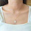 wholesale 18K gold minimalist niche natural jade pendant wholesale with certificate, money clip-0-3