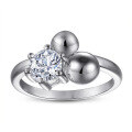 wholesale S925 Sterling Silver Hot-selling Women's Rings, Wish Cross-Border E-commerce Bestseller, Smooth Round Ball Jewelry, Factory Direct Dropshipping-0-1
