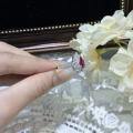 S925 Silver Lab-Grown Ruby Ring, Women's Light Luxury Minimalist Design-0-2