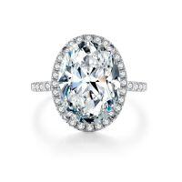 wholesale S925 Sterling Silver HW Ring for Women Large Solitaire Ice Flower Cut Diamond Engagement Ring 10X14 Oval Cut Cross-Border Ring-White Diamond-CBJZ171 No.5