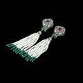 wholesale 925 Silver Gold-Plated Earrings with High-Carbon Diamond, Pigeon Blood Red, Round-Cut, Vintage Pearl Fringe Jewelry for Women-0-2
