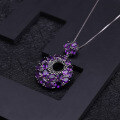 wholesale [925 Silver] Italian Craftsmanship Designer Pendant Elegant and Luxurious with Natural Amethyst Gemstone Necklace Pendant-0-1